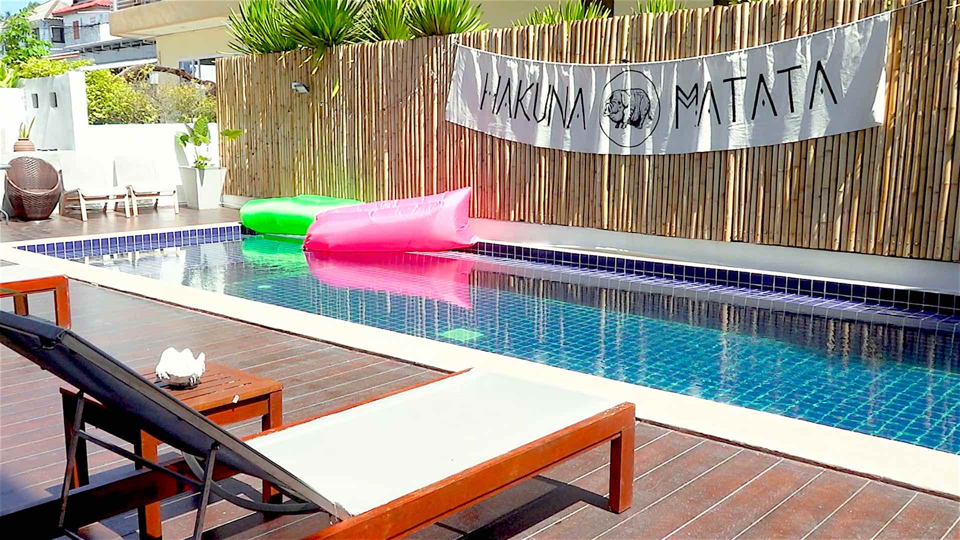 www.thefunkyturtle.com hakuna matata hostel koh tao relax by the pool