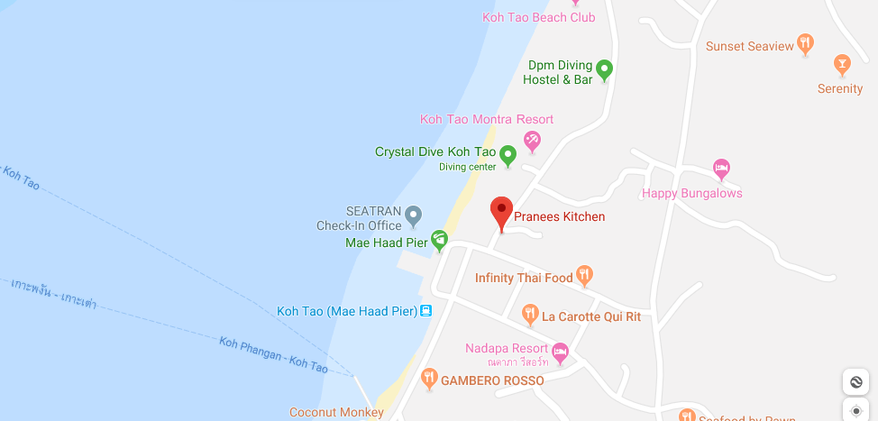 Pranees Kitchen Thai Food Restaurant Koh Tao Location