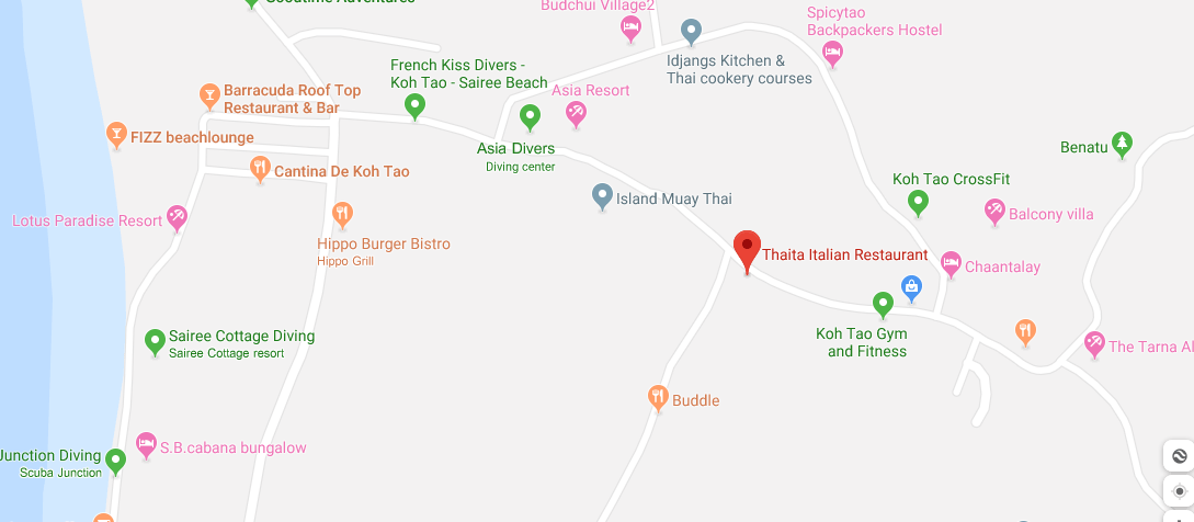 Thaita Italian Restaurant Koh Tao Location