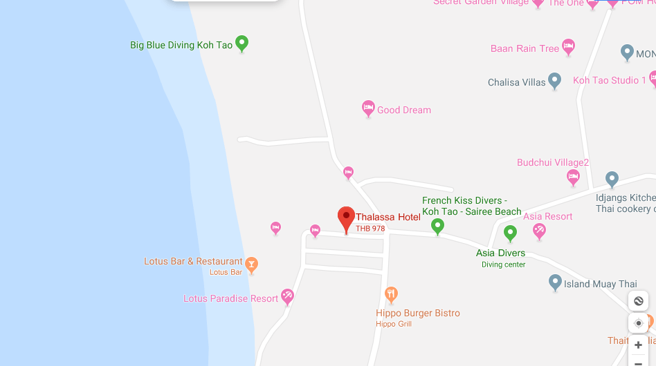 Thalassa Hotel Sairee Koh Tao Location