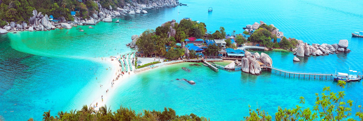 Koh Nangyuan Viewpoint at High Tide