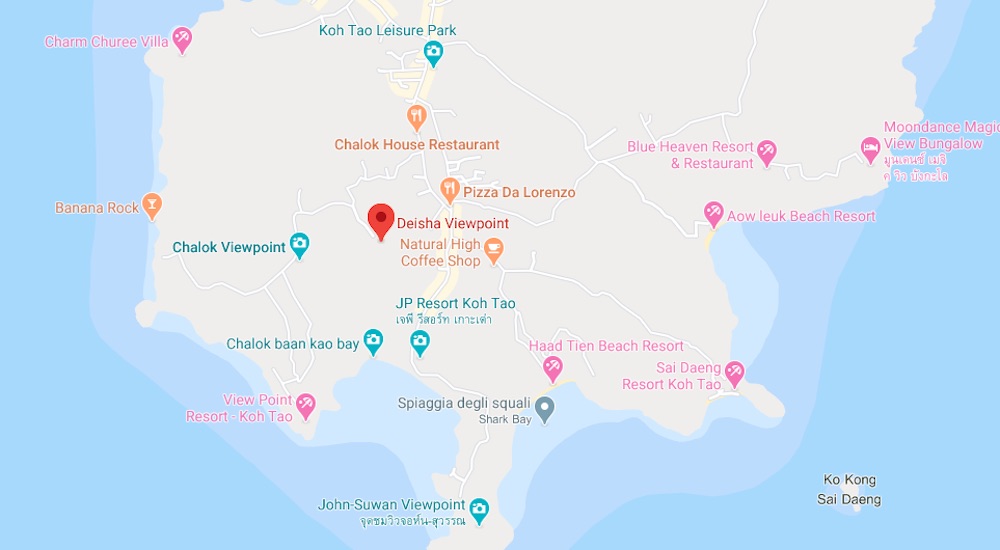 thefunkyturtle.com deisha viewpoint koh tao map location thefunkyturtle.com deisha viewpoint koh tao map location