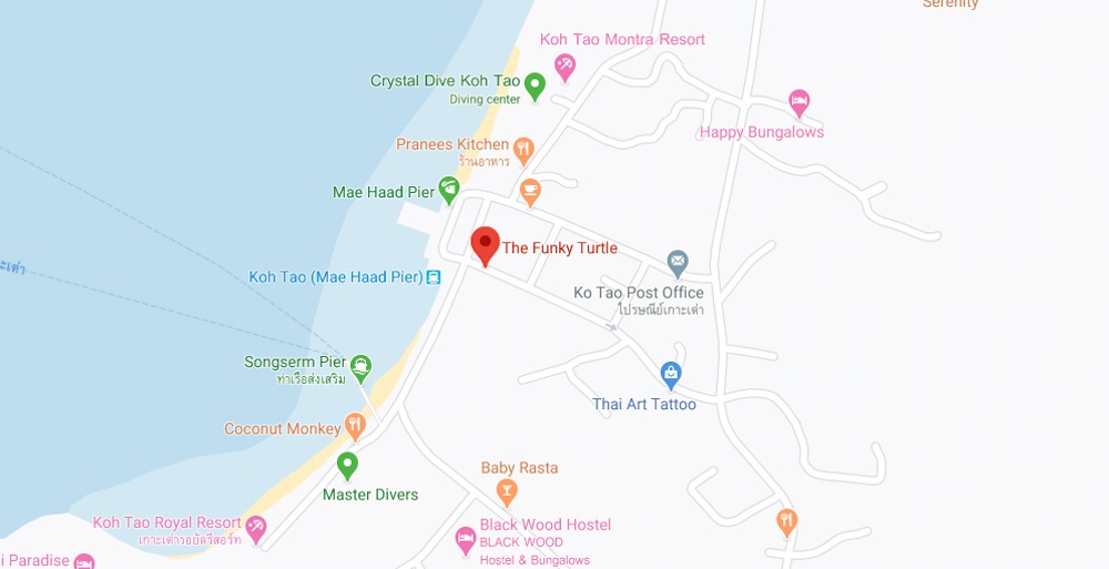 Mae Haad Beach Koh Tao Map Location