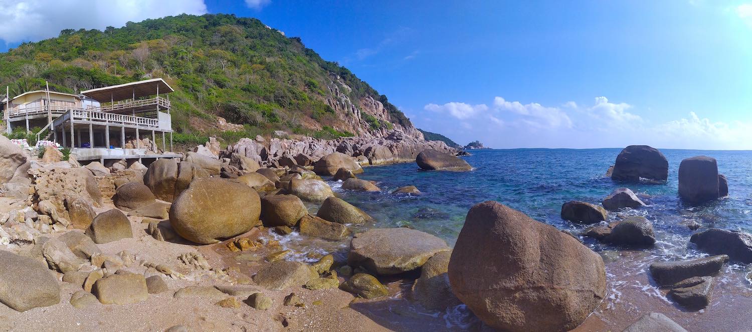 www.thefunkyturtle.com panoramic view at lang khai bay koh tao