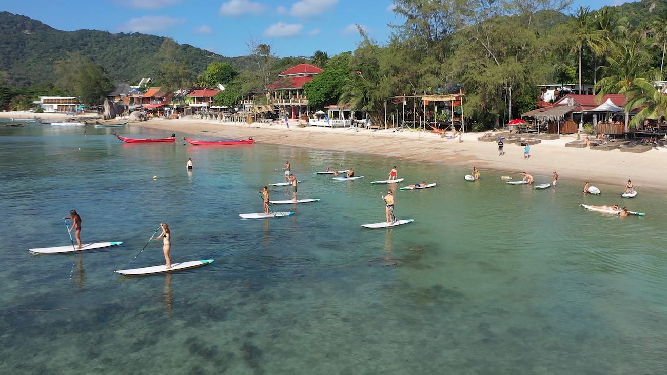 www.thefunkyturtle.com sup tao paddleboarding beach on koh tao