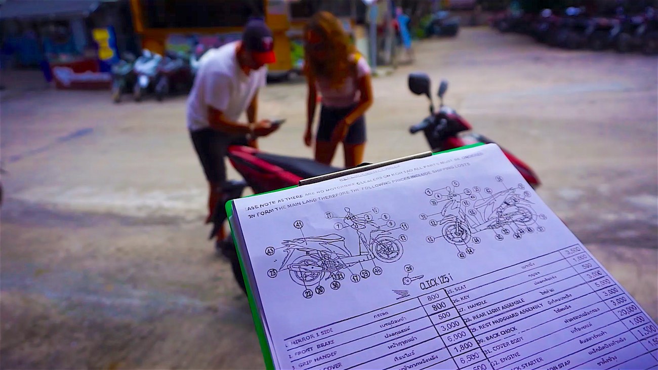 www.thefunkyturtle.com koh tao scooter rental tips safety check