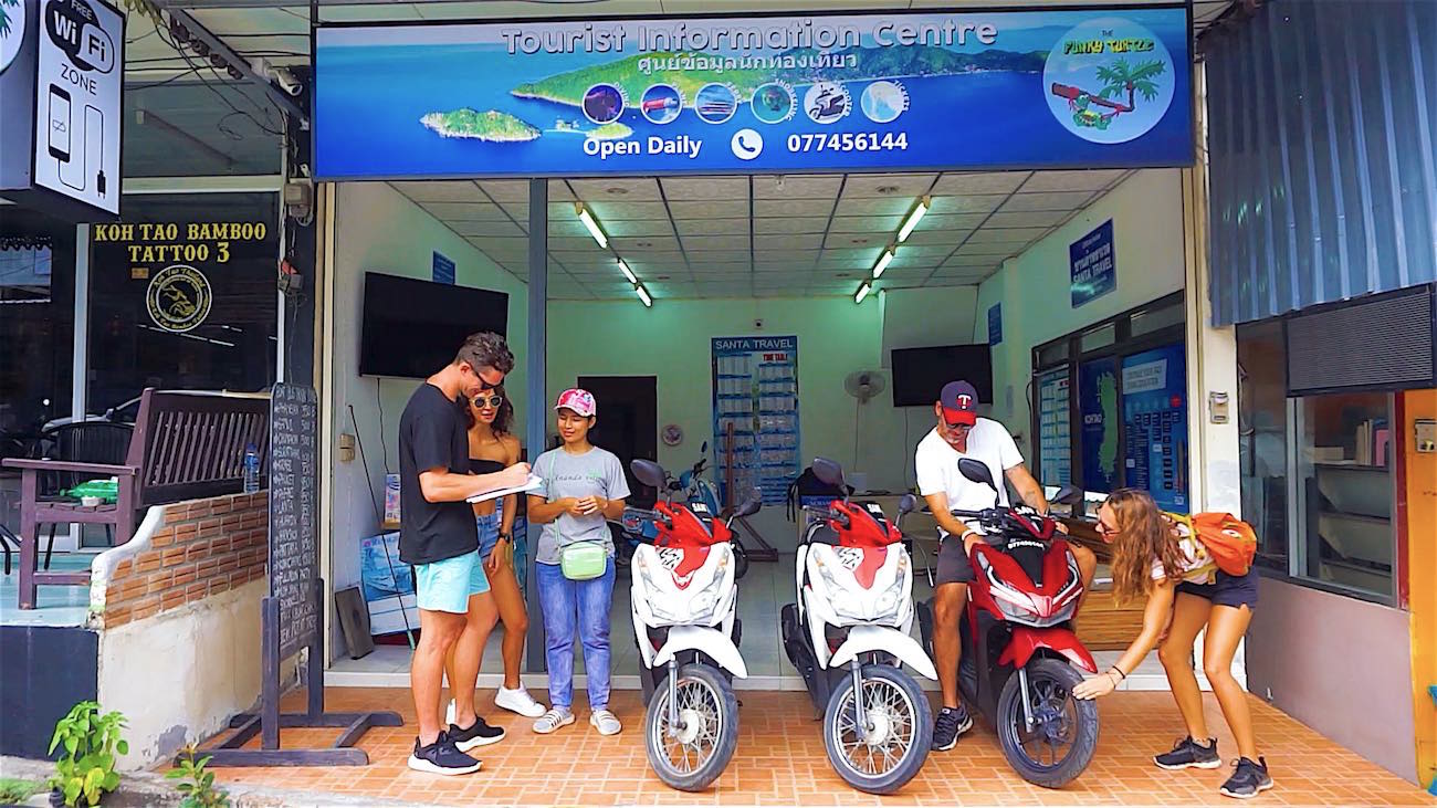 www.thefunkyturtle.com scooter rental koh tao tips